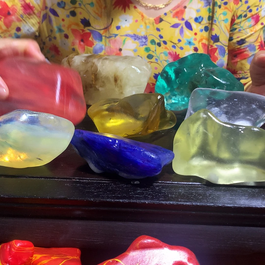 石材家居水晶原石摆件