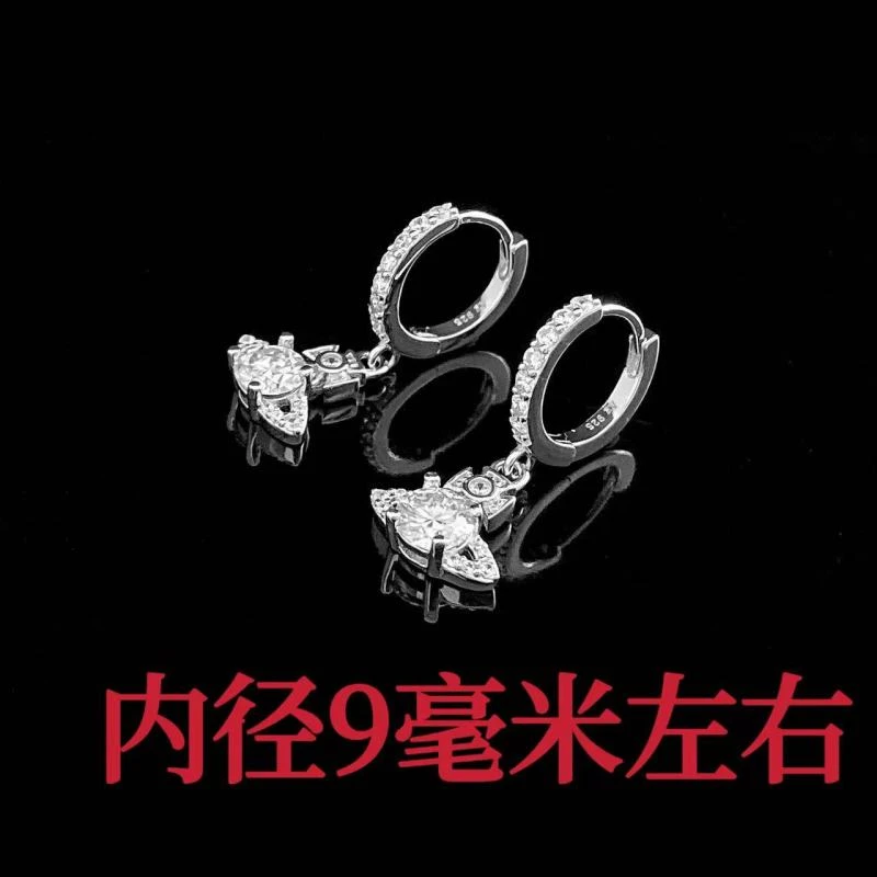 925银莫桑石耳饰 木木（MH155）耳环 耳饰