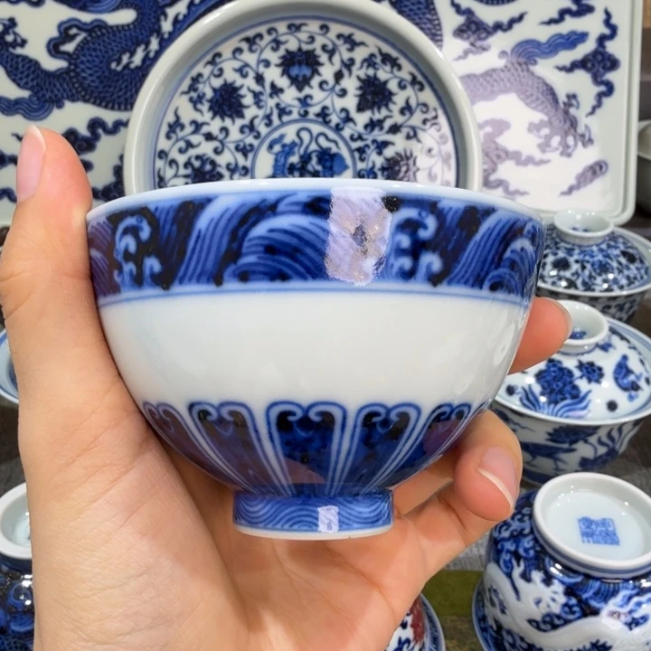 仿明永宣宝相鸡心杯