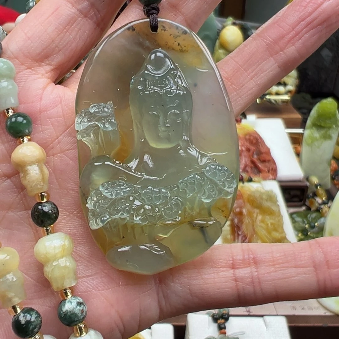 岫玉未镶嵌挂件挂件