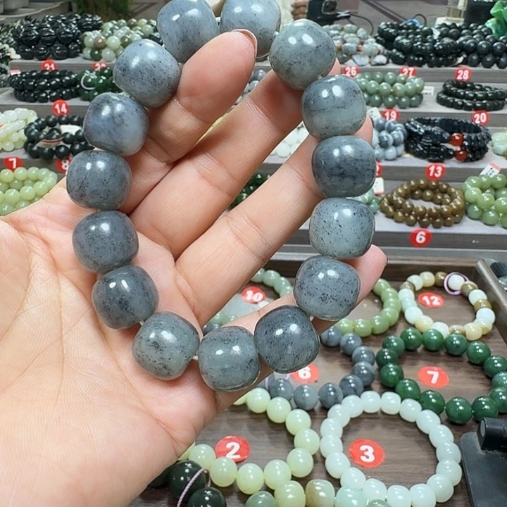 未镶嵌手链和田玉新疆青花老型卡16