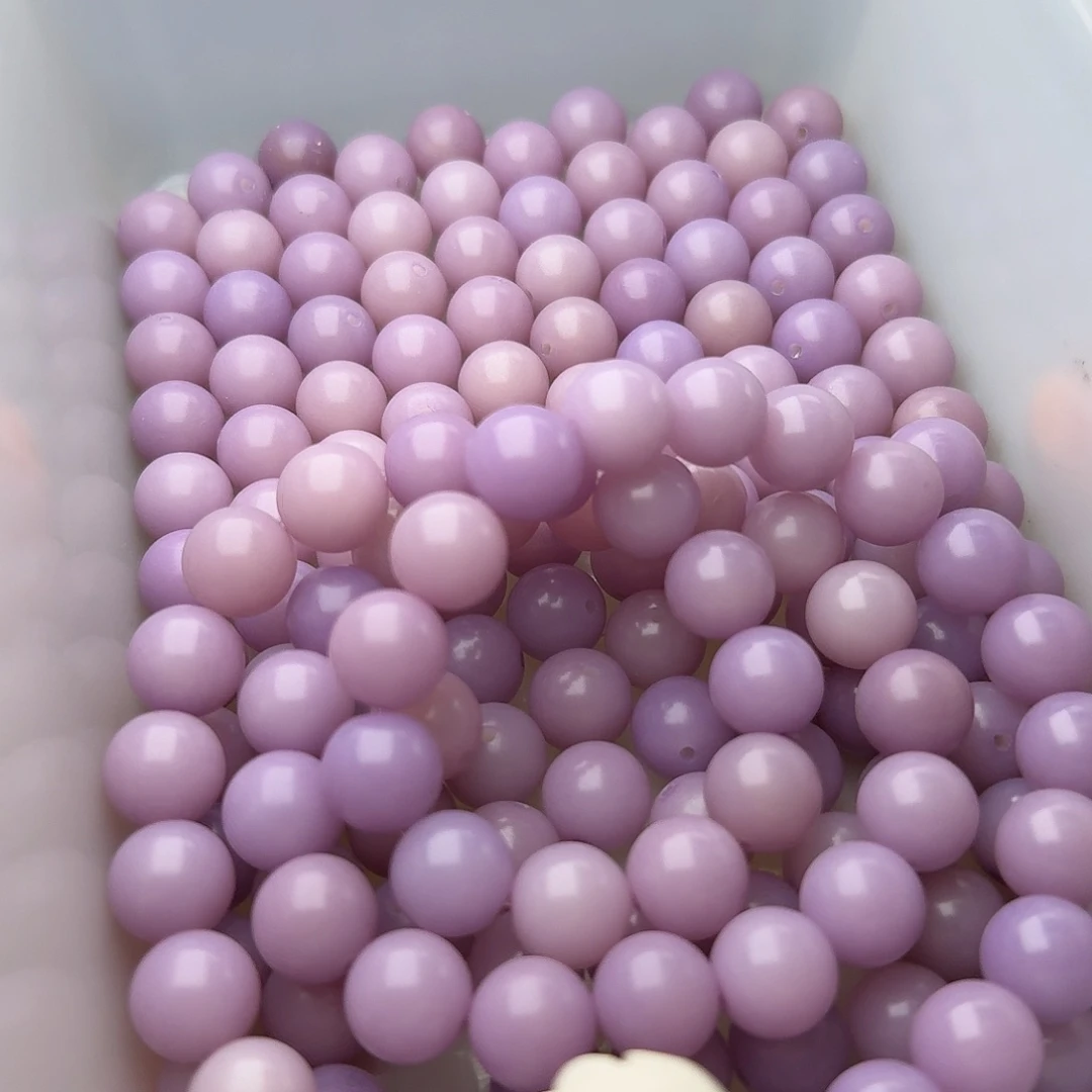 吊坠菩提根/象牙果50颗薰衣草紫12圆