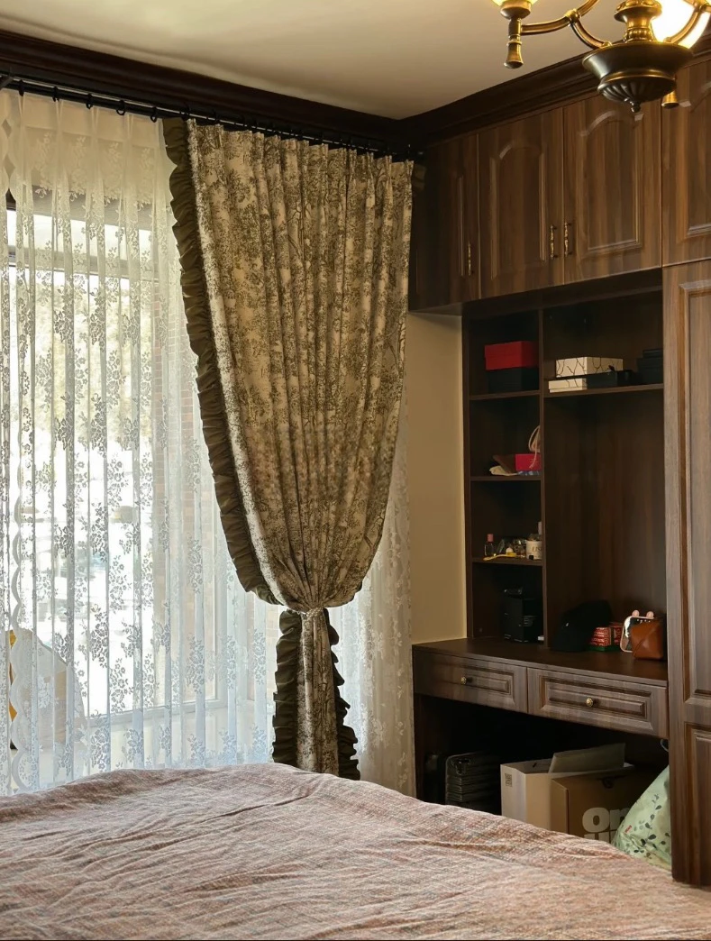 迷雾森林法式美式中古高克重高端雪尼尔提花客厅卧室窗帘2025新款