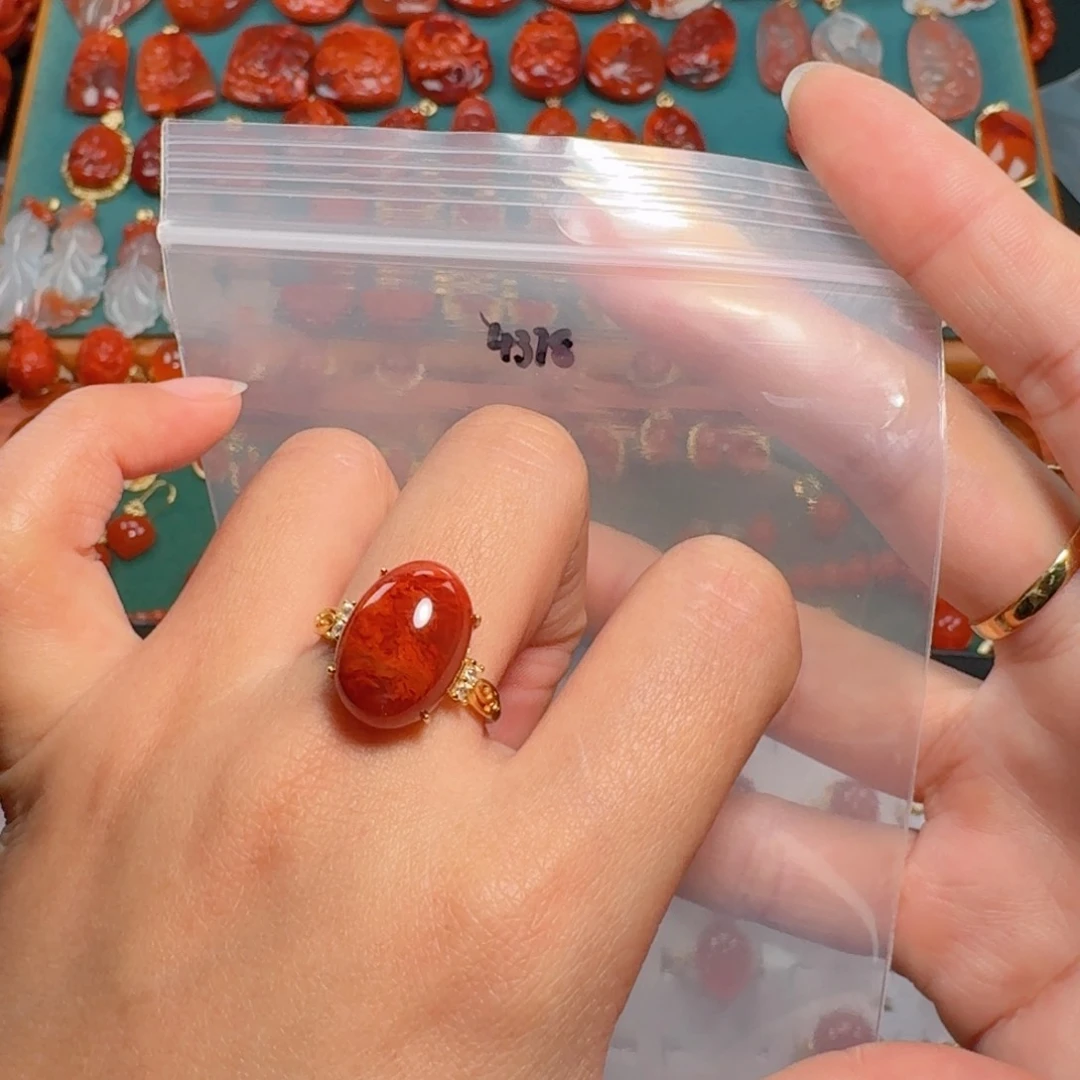 南红玛瑙南红银S925镶嵌