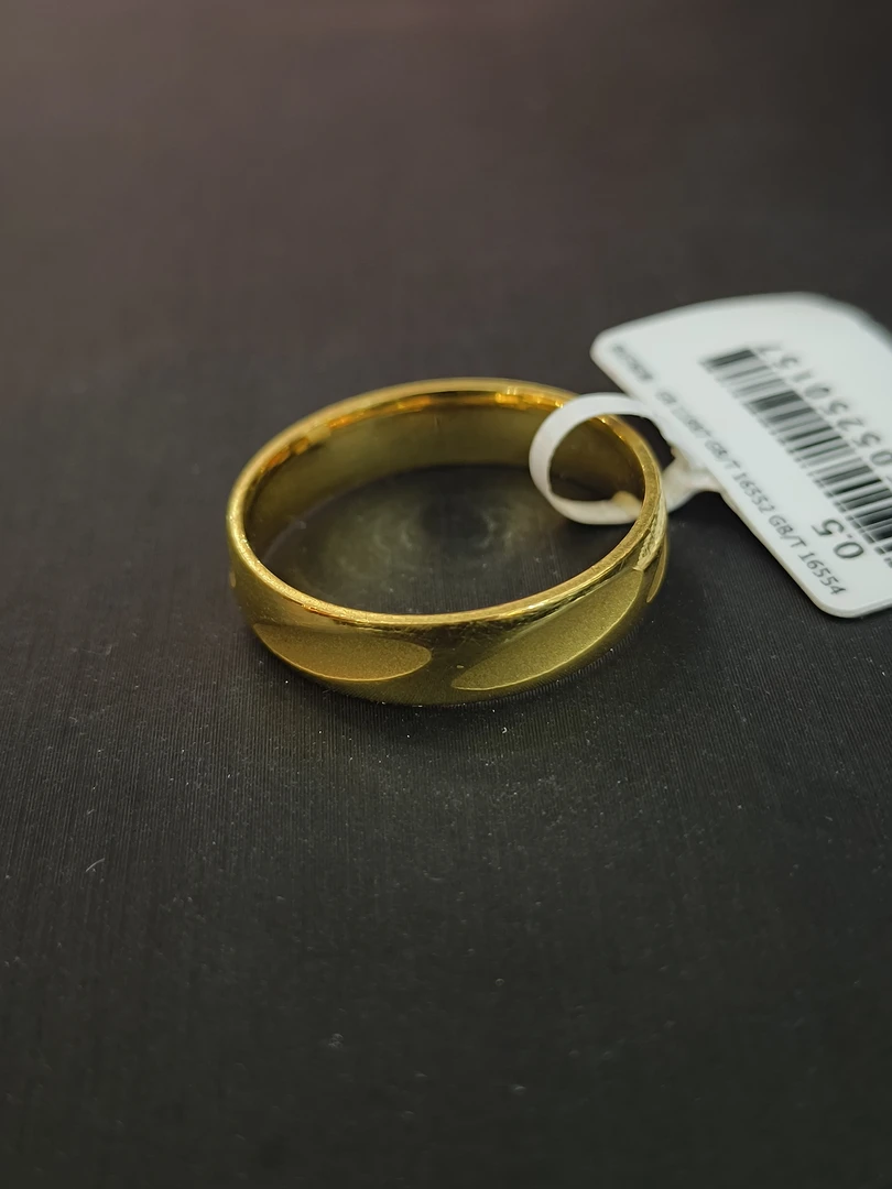 【金展珠宝】足金  磨砂光面戒指