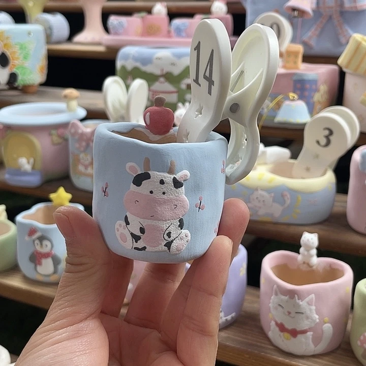 14…..手工手绘花盆