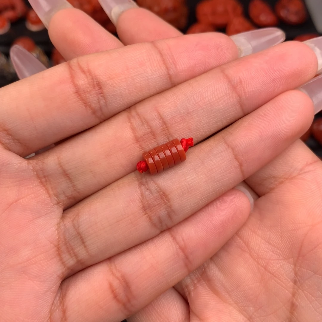 南红玛瑙精工直切隔片6m m未镶嵌南*?