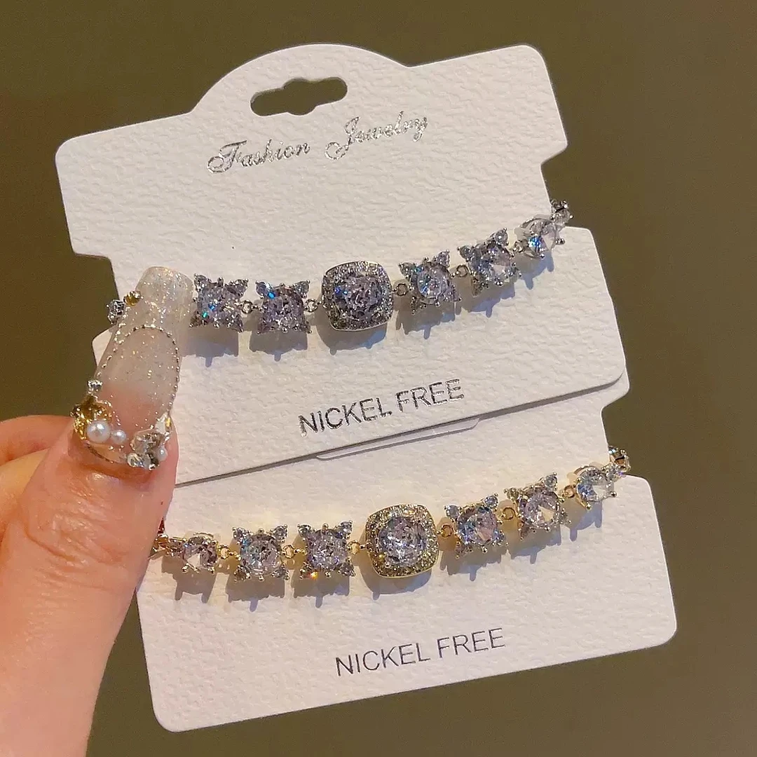 【璀璨方包】有调节扣气质显白紫珠手链B-81