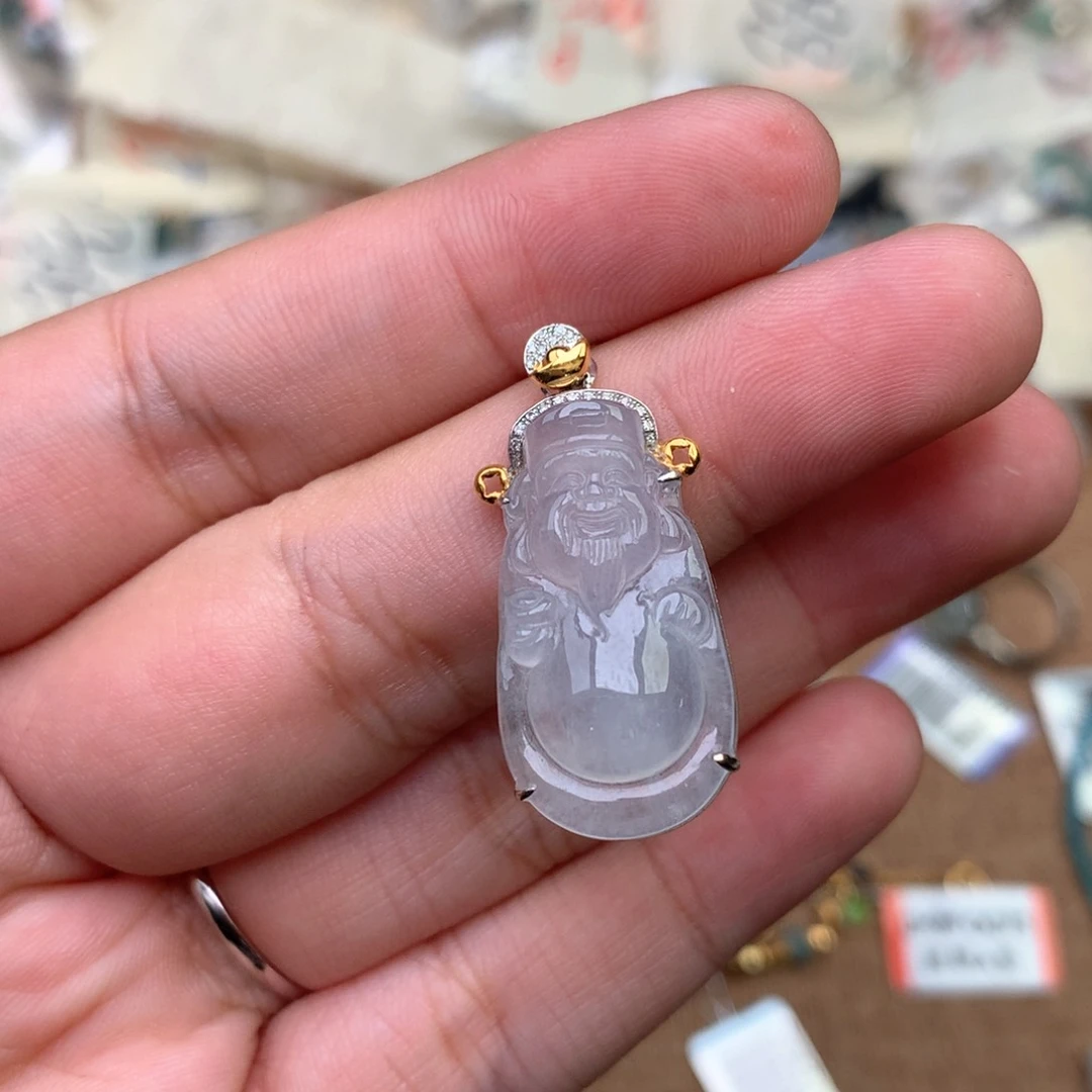 【闪购商品】18K金镶嵌挂件翡翠一