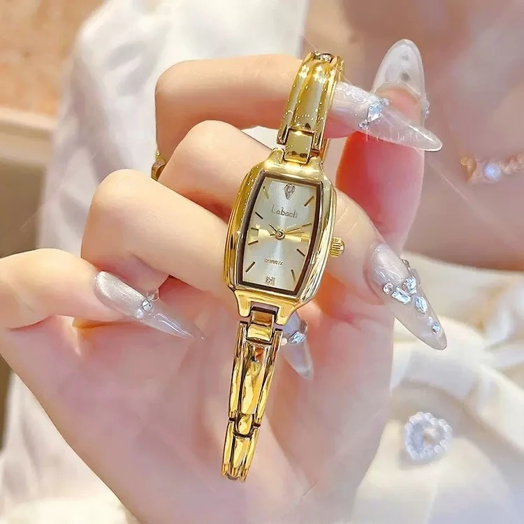 女士新款精致小巧防水石英手表钢带款镶钻气质轻奢时尚ins设计655