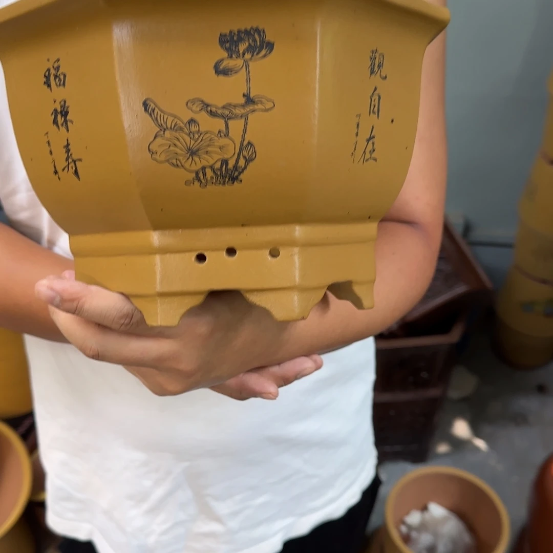 紫砂花盆口径27.17口径