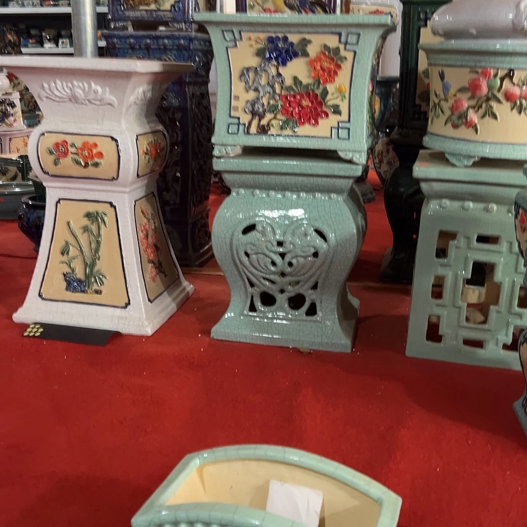梅***园手工艺品琉璃石湾盆