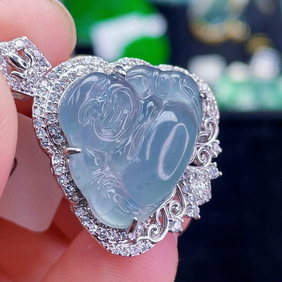 翡翠未镶嵌颈饰070