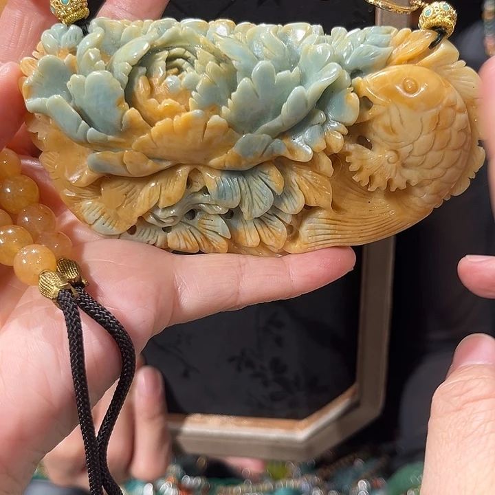 未镶嵌岫玉毛衣链