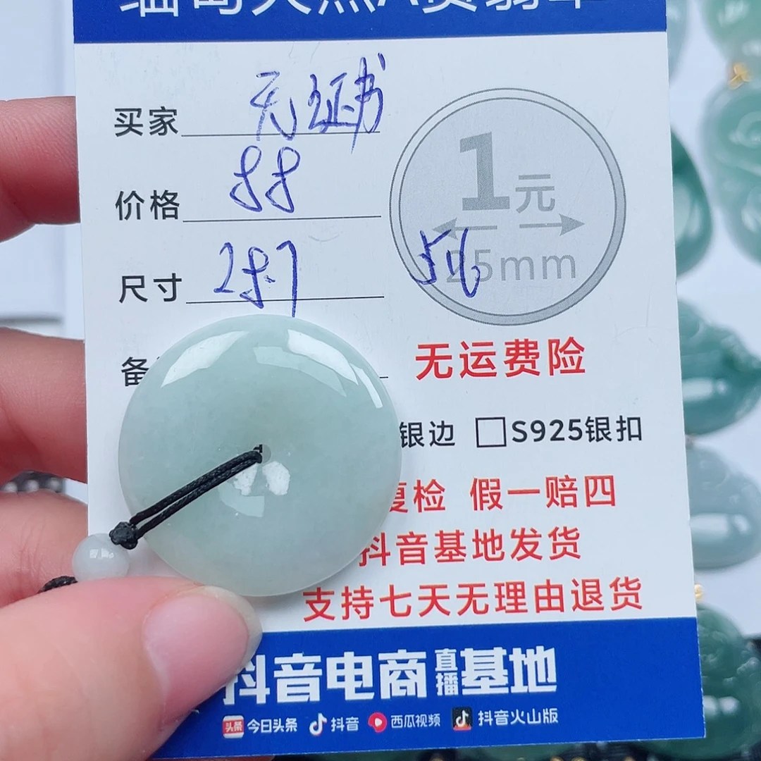 翡翠未镶嵌吊坠(不含链)