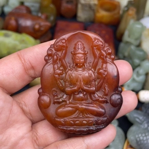 蛇纹石玉未镶嵌颈饰28