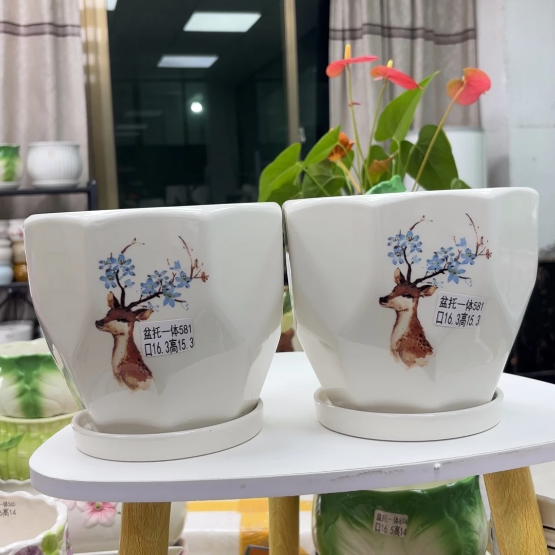@夏西陶瓷花盆@@5581