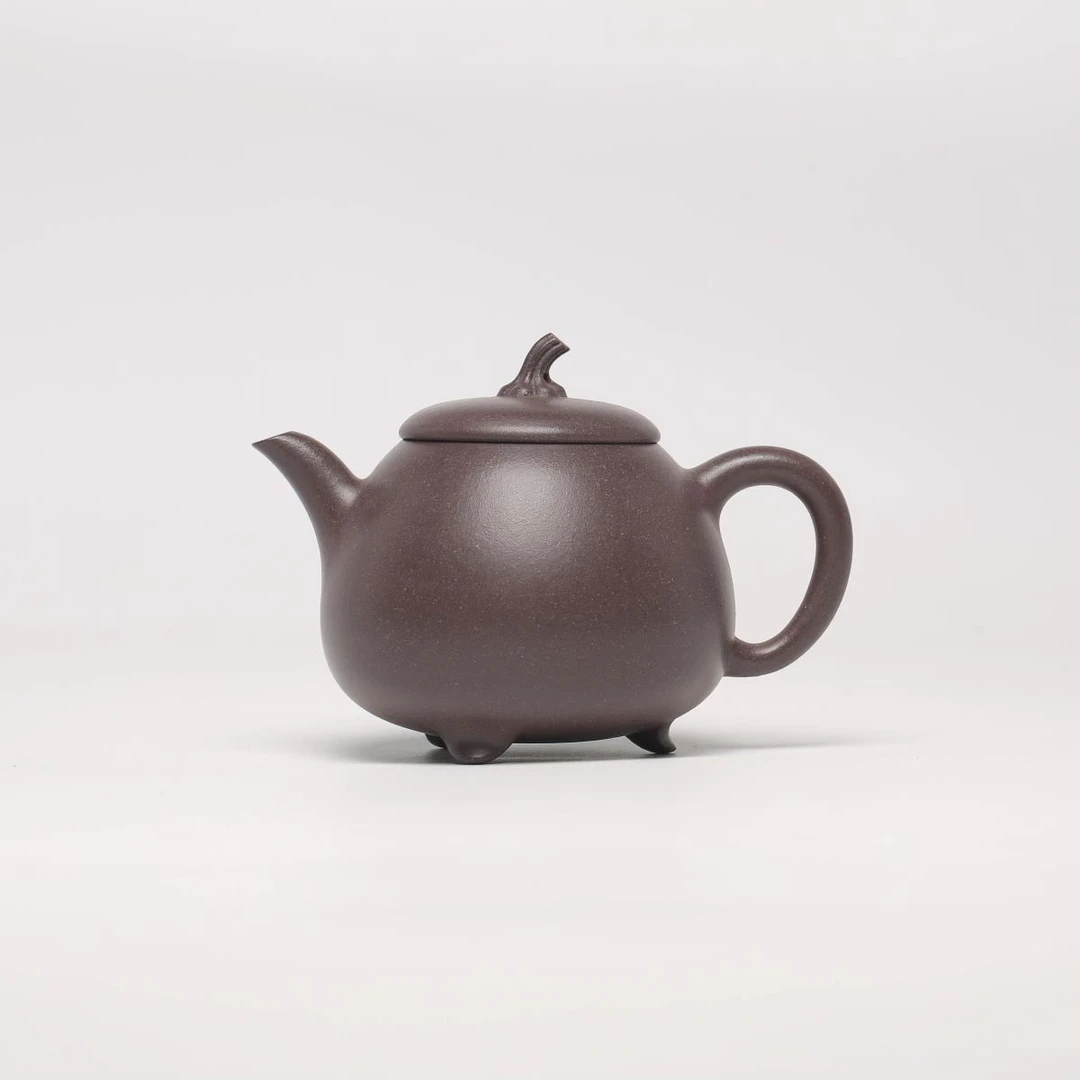 【東言】三足茄韵  天青泥 180cc 宜兴紫砂壶ww