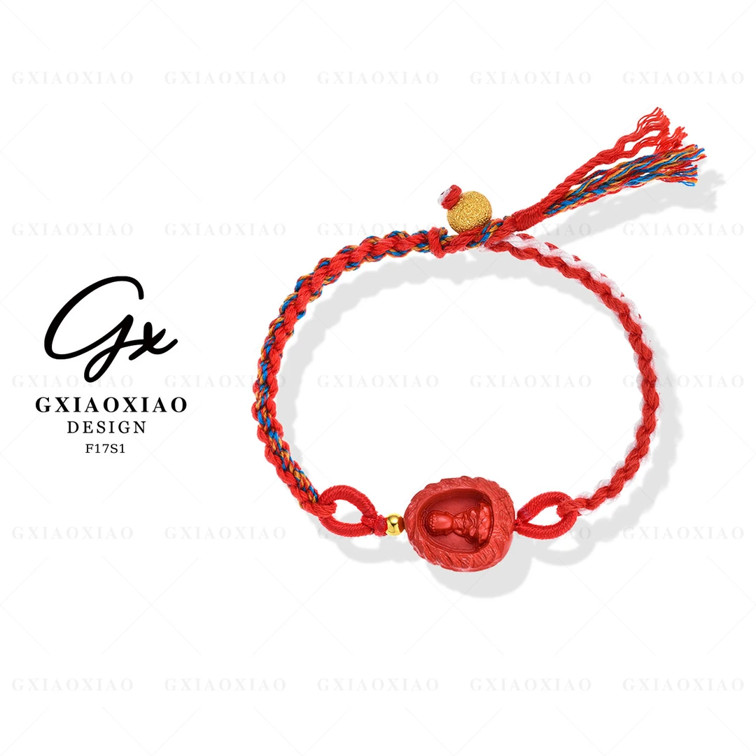 G XIAOXIAO 925银 镀K金  【编织红绳】时尚气质轻奢经典手链 F17S1