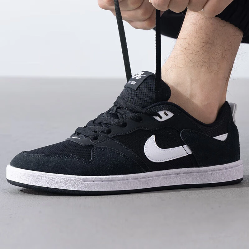 NIKE/耐克休闲鞋男鞋秋季新款轻便低帮黑白透气百搭运动时尚板鞋