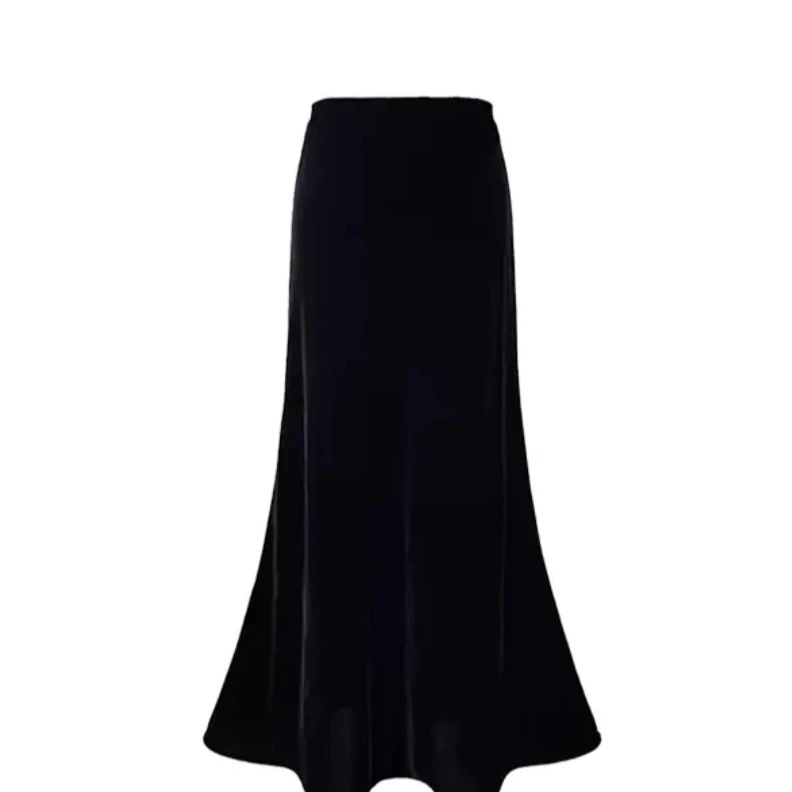 【大表姐主推】（醋酸丝绒半裙）南油高货醋酸A字半裙.垂感用料足