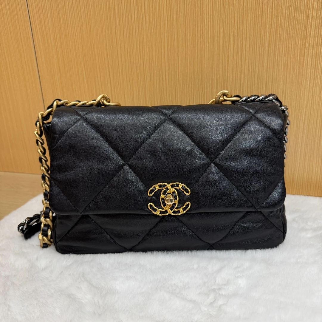 99新 Chanel/香奈儿 98新 CHANEL/彦禧奢品 19 bag 黑金中号