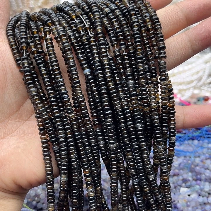 玛瑙/玉髓未镶嵌珠宝半成品一条4/2mm左右梦幻玛瑙算盘珠