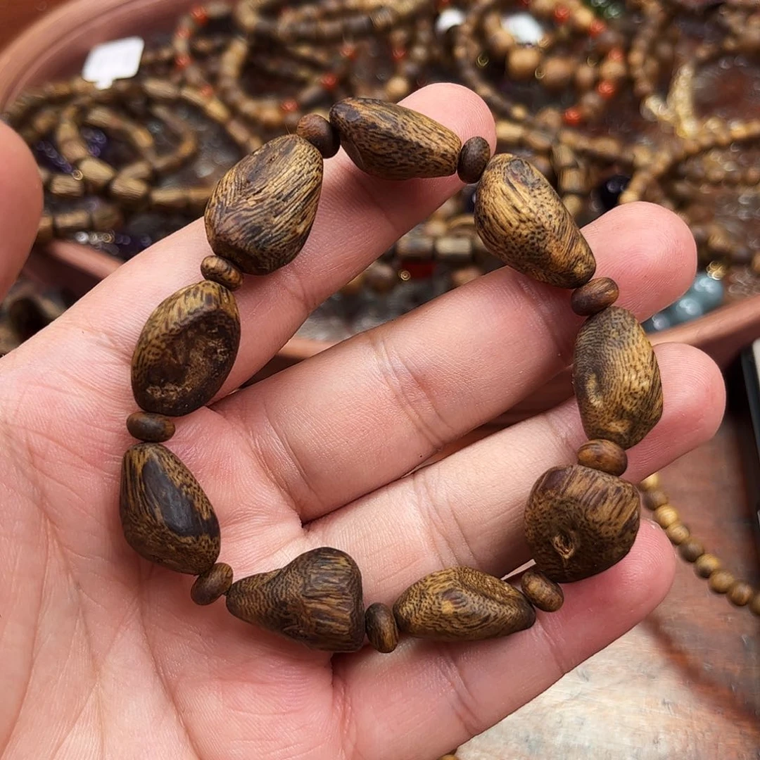 手串沉香奇楠沉香随形沉水浮树丁单圈手串一条