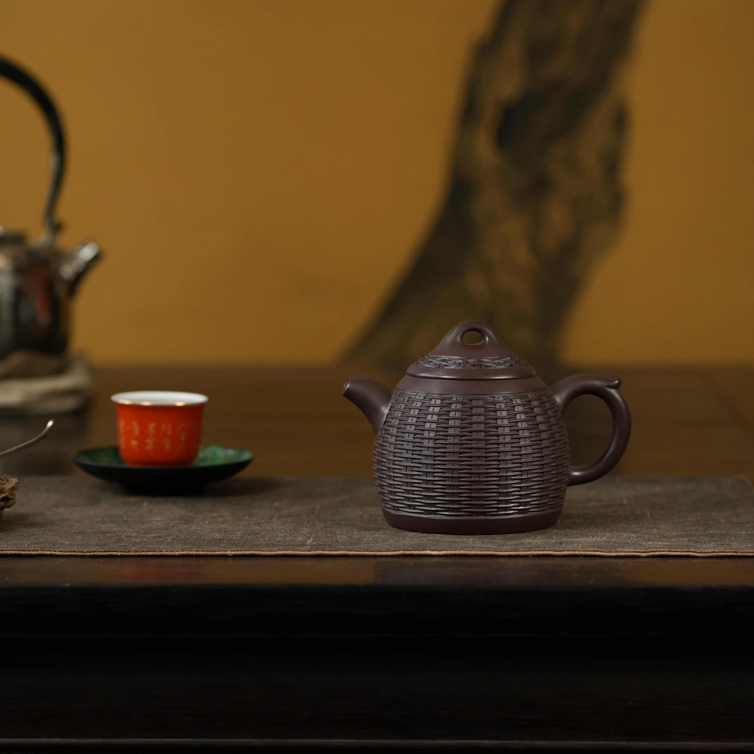 范家壶庄 竹编秦权 大生紫泥 240cc 范秀芳制