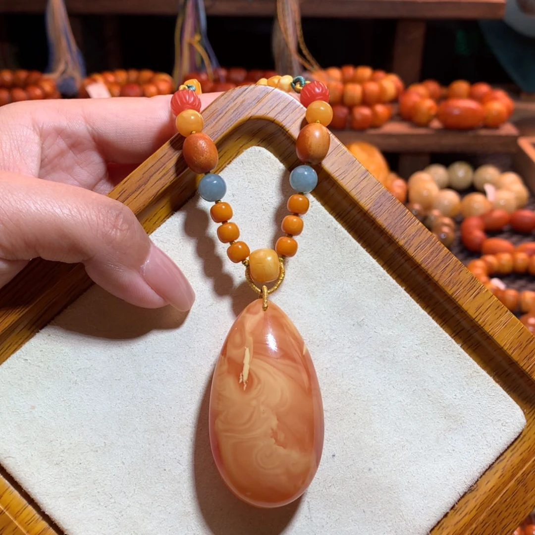 【闪购商品】蜜蜡吊坠(赠链)未镶嵌蜜蜡吊坠
