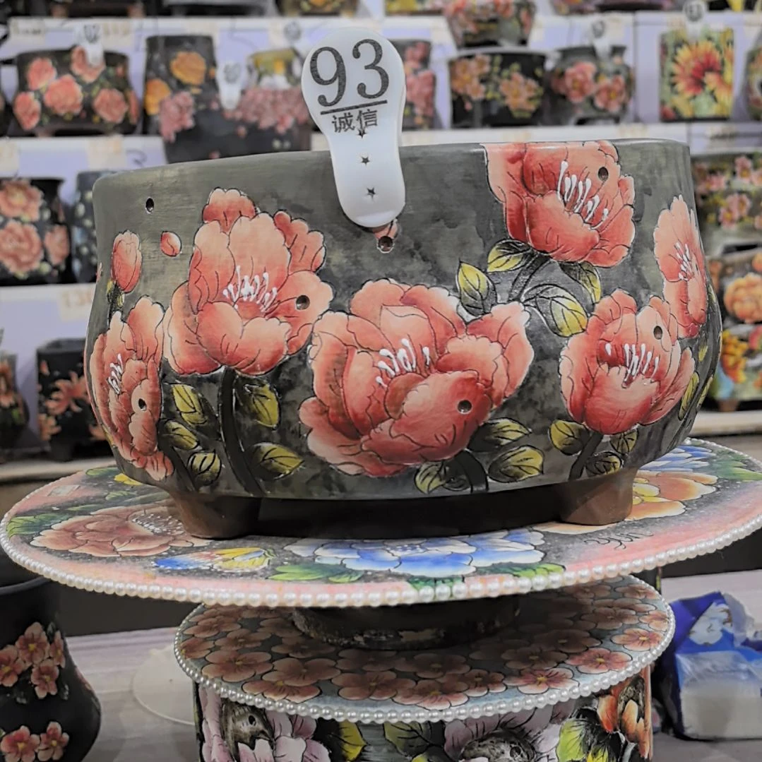 S***）红泥花盆景德镇花盆
