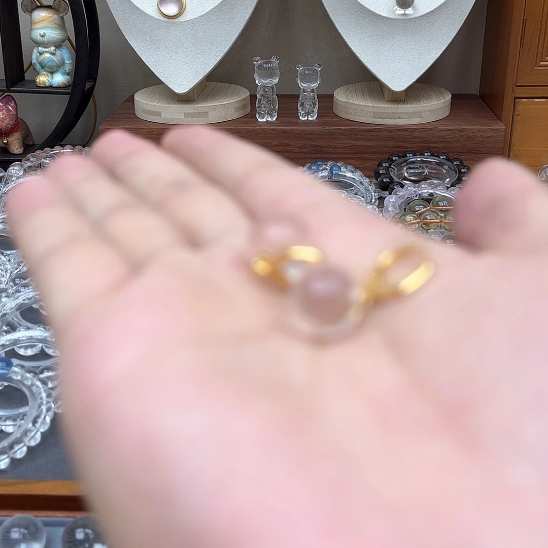 银S925镶嵌项链水晶白水晶卡12mm银镀金耳坠