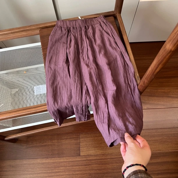 【编号J277】242K315-07-儿童阔腿裤 紫色-MTX