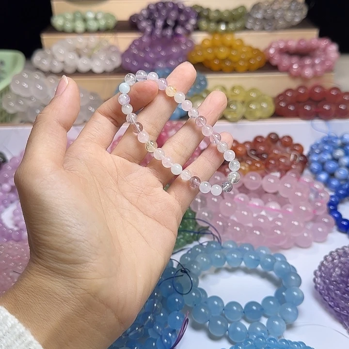 水晶未镶嵌手链水晶多宝手串卡6
