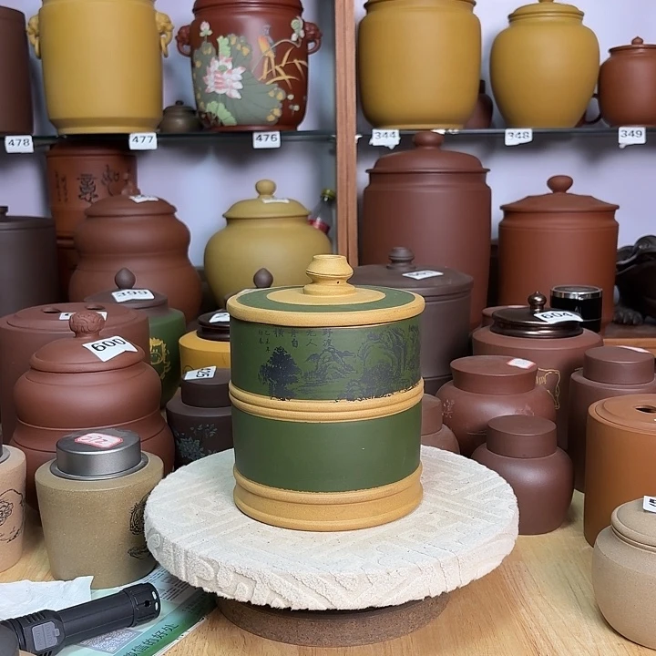 紫砂茶叶罐一斤茶叶罐处理1