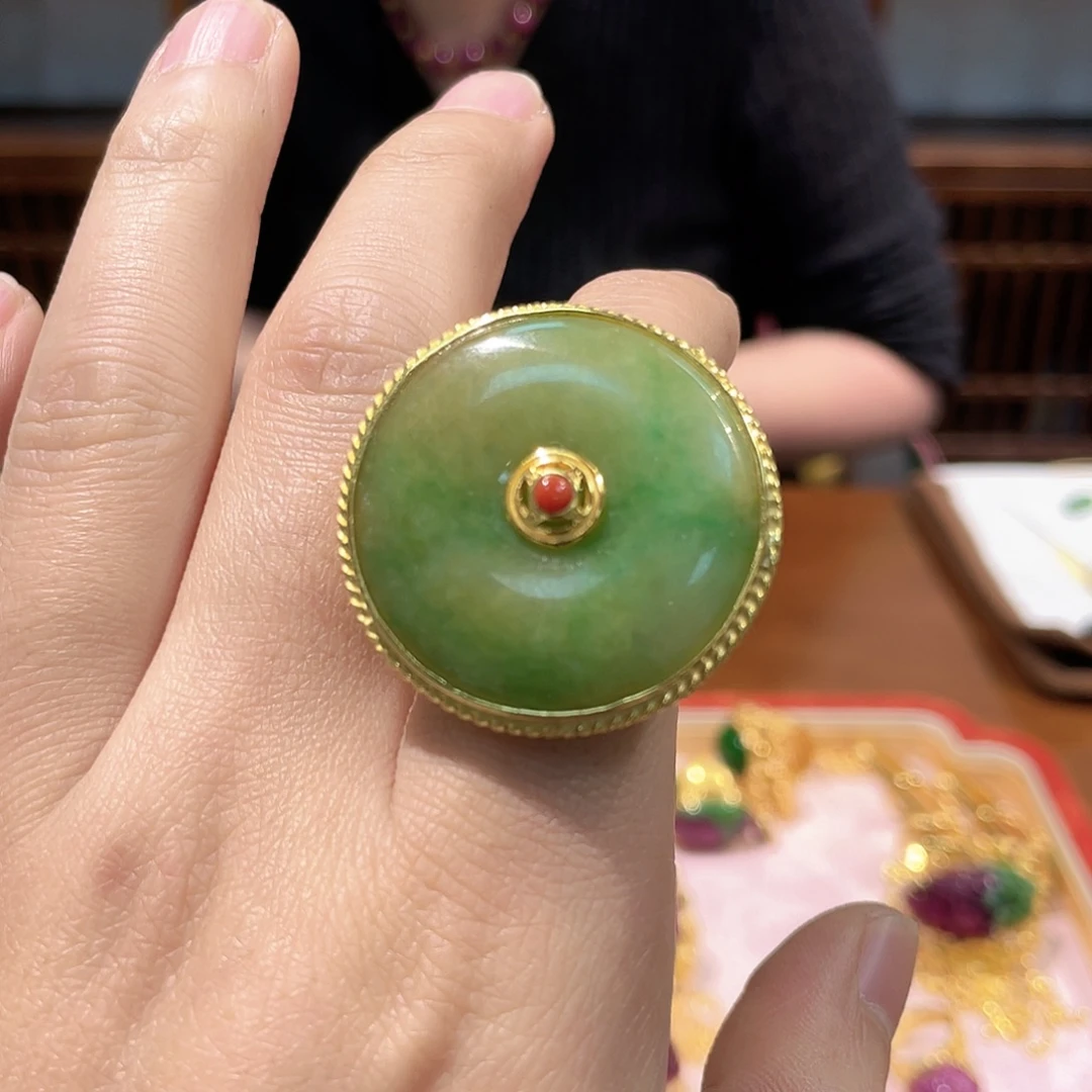 锦纶非金属戒指平安扣