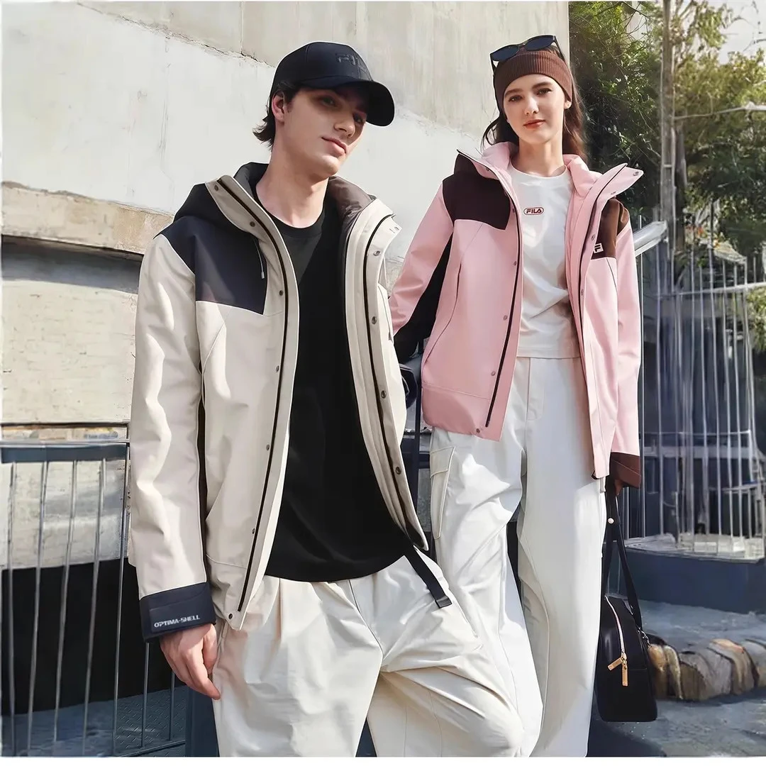 FILA斐乐男女装2025冬款冲锋衣两件套三合一外套A51U541701