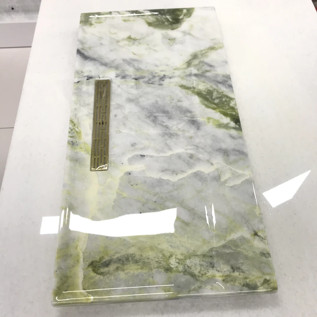 天然奢石茶盘:绿水青山 70cm×35cm