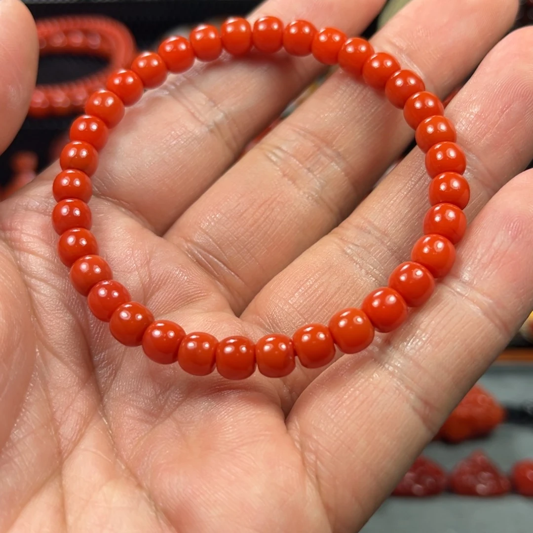 南红玛瑙未镶嵌老型手串