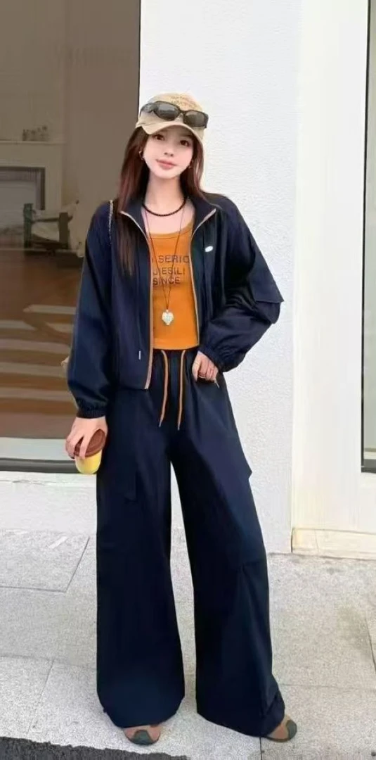 秋季通勤风显瘦时尚女装简约风慵懒风套装