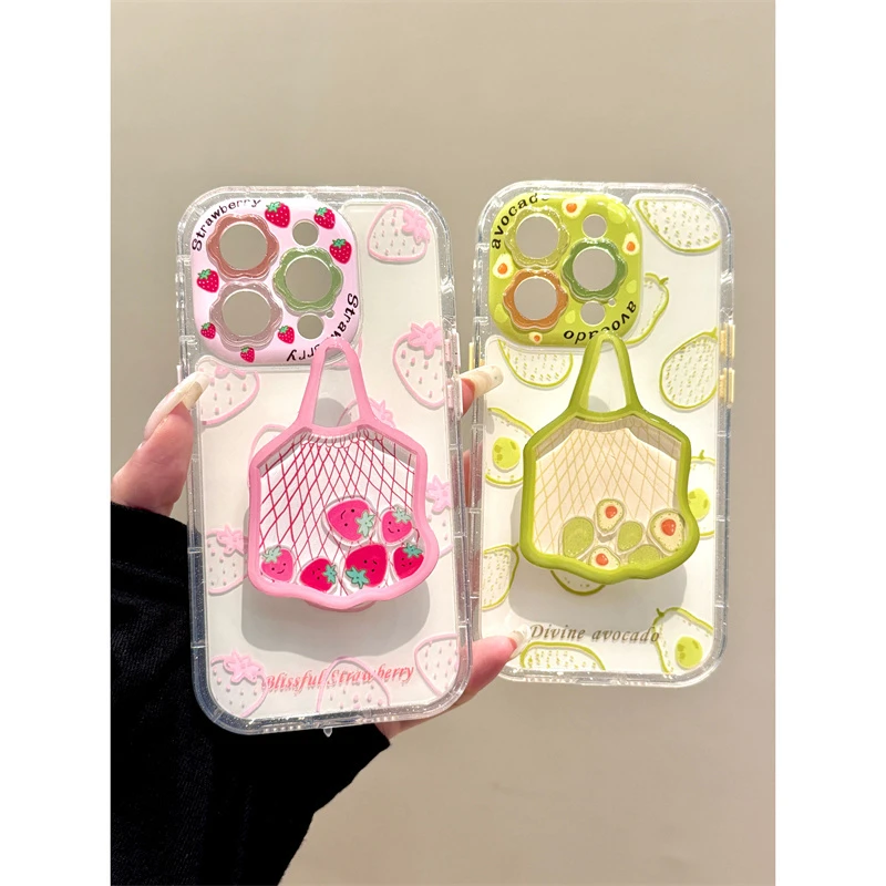 适用苹果iphone16promax摇摇购物袋15pro防摔14ins风13支架手机壳