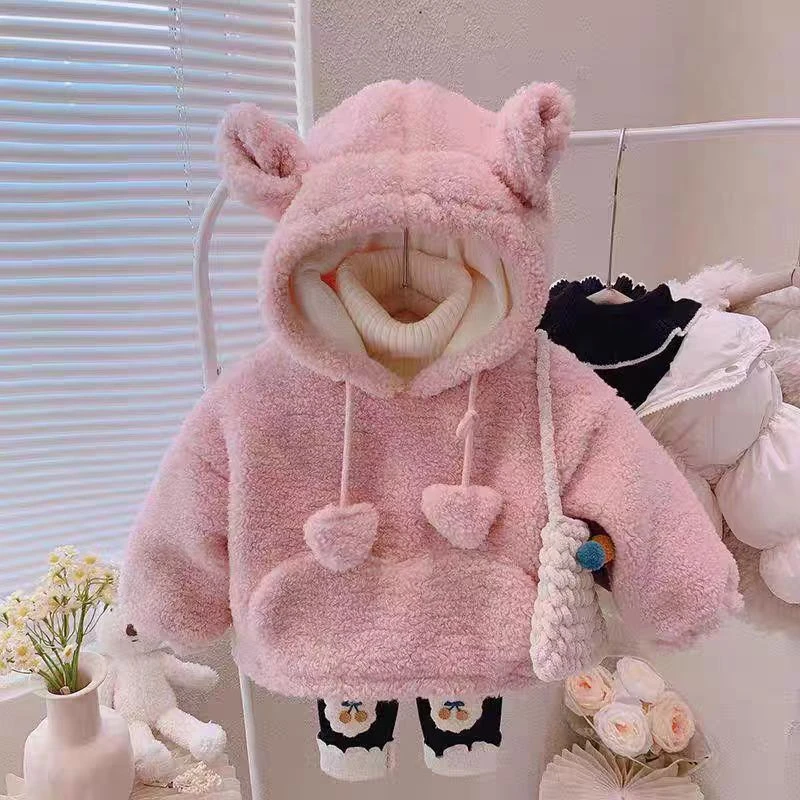 兔子毛毛卫衣颜色随机发(以直播衣服为准婴幼儿衣服