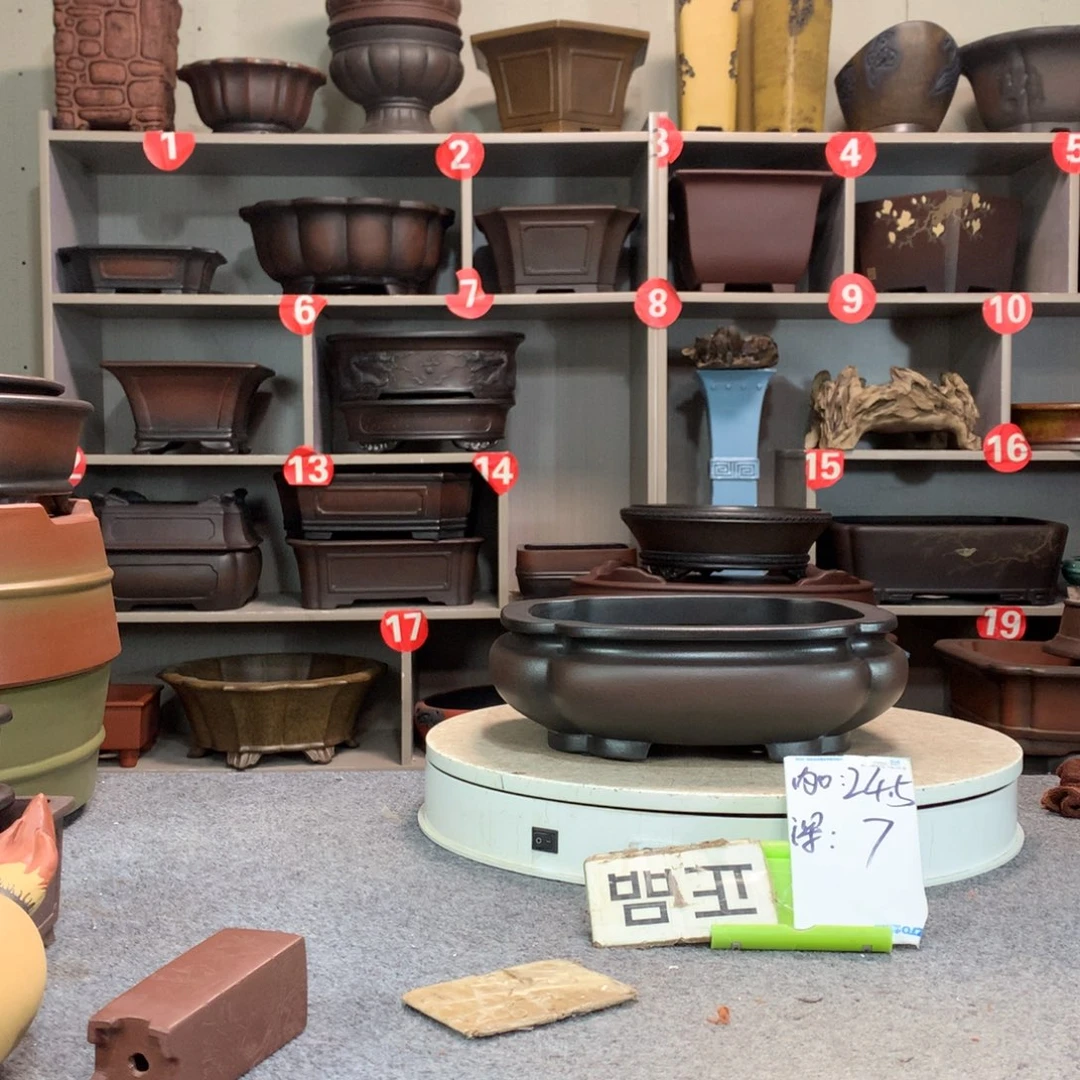 宜兴紫砂花盆精品