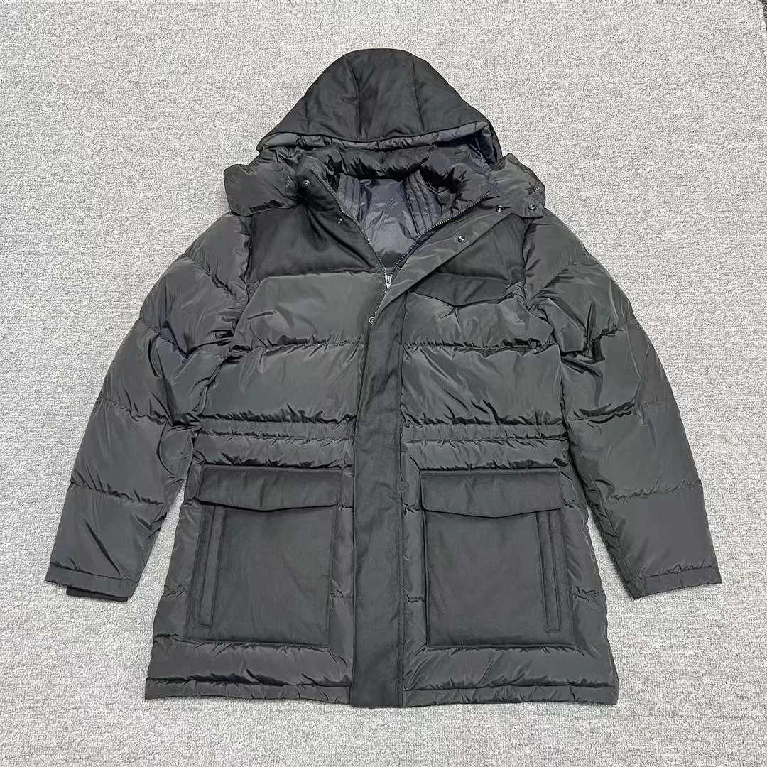 99新 ZEGNA 杰尼亚 Zegna 黑色中长款羽绒服 XL码