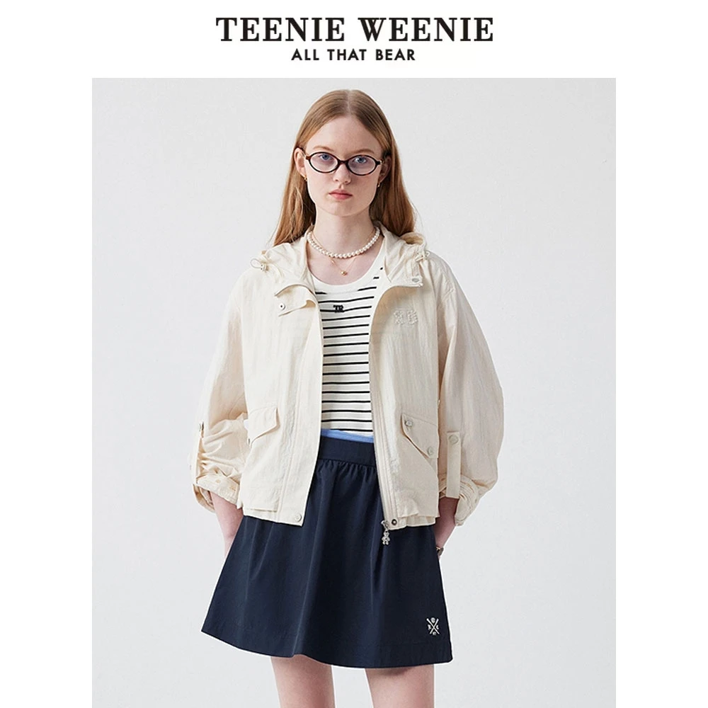 *【亚麻】TeenieWeenie小熊女装外套25学院通勤休闲上衣TTJJ252403W