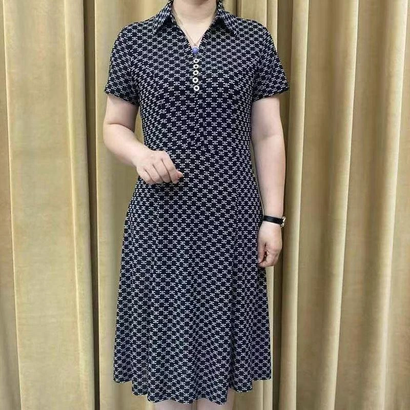 中老年夏季中长款妈妈连衣裙