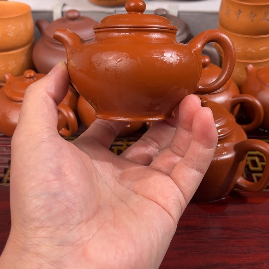 茶壶紫砂微瑕半手工制作朱泥掇只呼