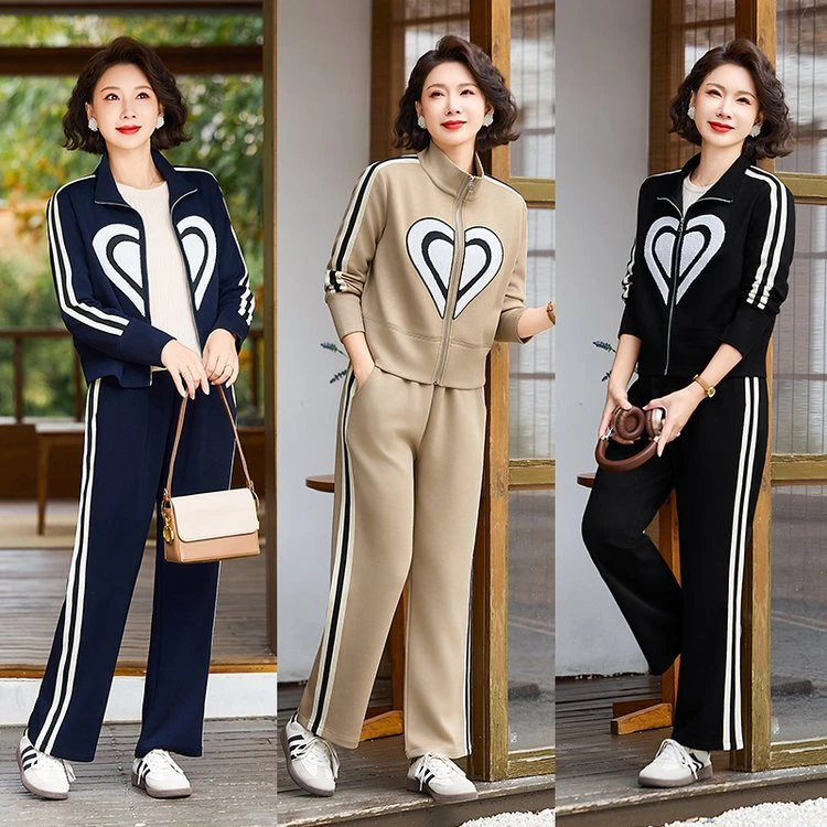 套装气质洋气时尚休闲女装开衫显瘦长袖运动春秋季减龄宽松韩版
