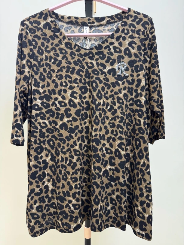 大码高品质豹纹短袖88822