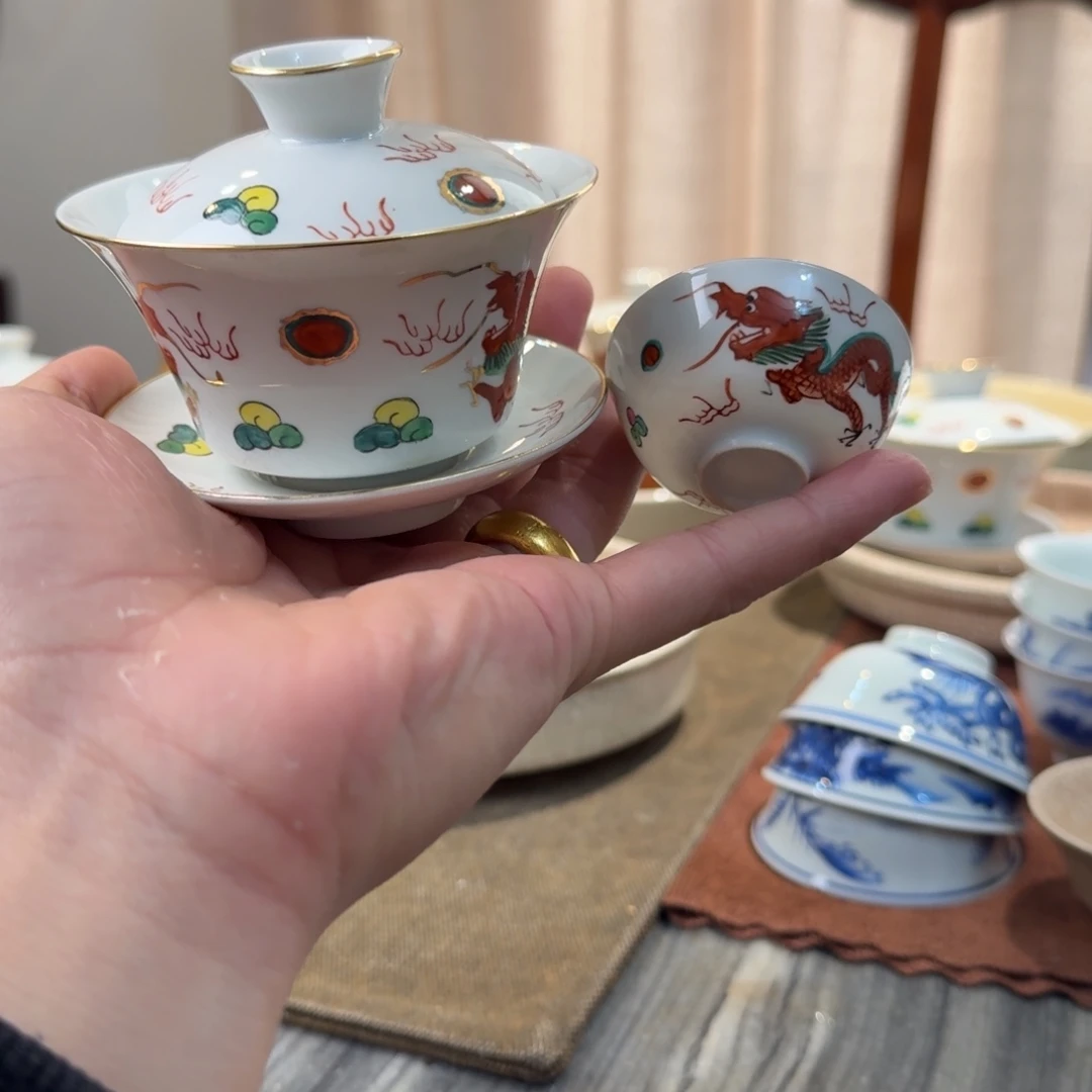 碧***天盖碗加龙杯的福利价茶具